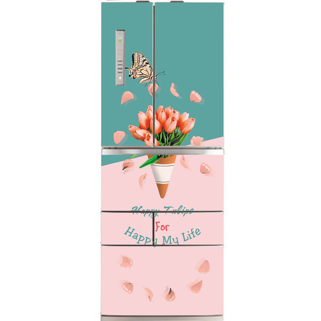 Decal dán trang trí tủ lạnh cao cấp sang trọng