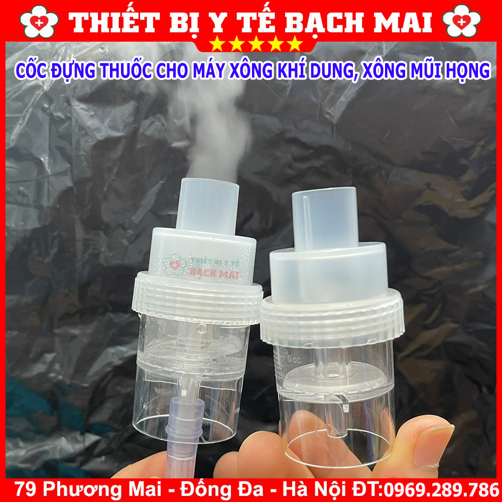 Cốc đựng thuốc dùng cho máy xông mũi họng, khí dung các loại, phụ kiện thay thế