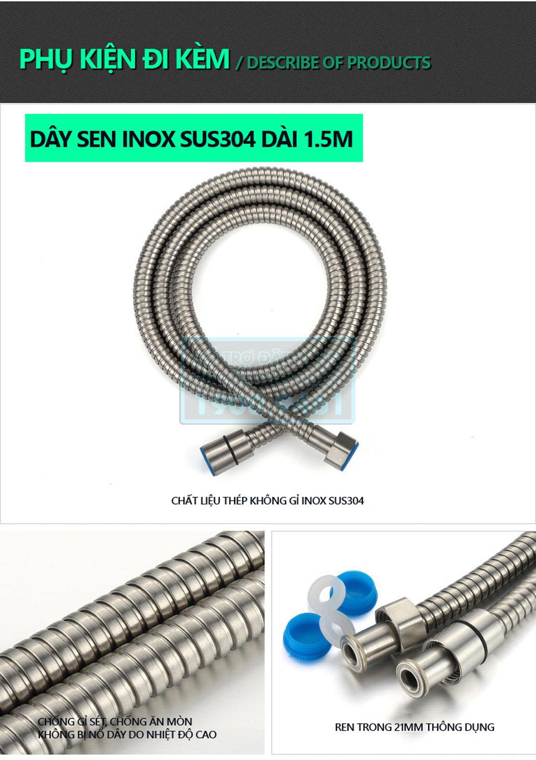 Vòi xịt vệ sinh Inox SUS304 9060