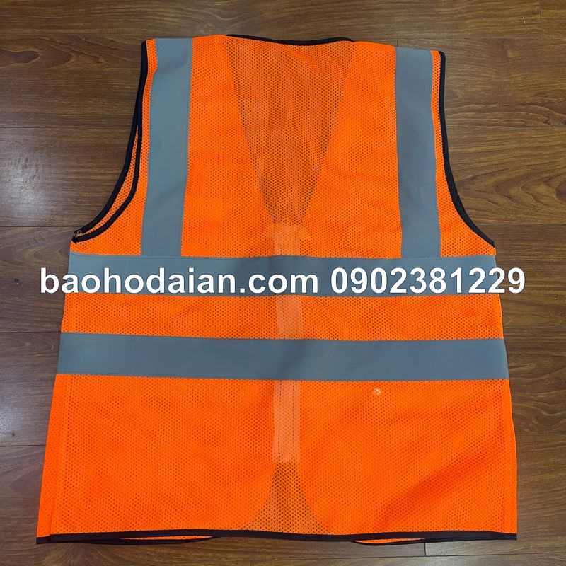 Áo phản quang kiểu 3M lưới 3 kéo có túi