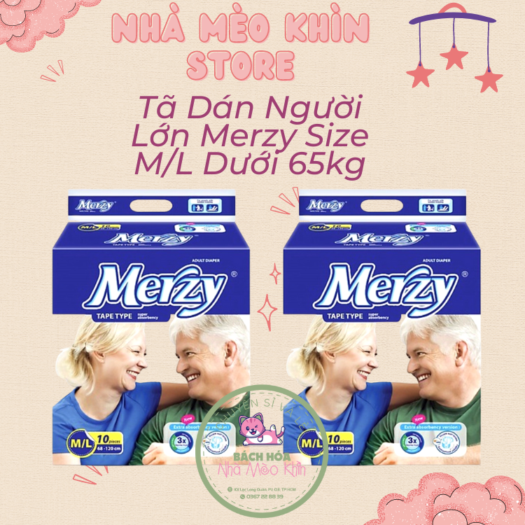 Tã Dán Người lớn Merzy Zize M/L gói 10 Miếng
