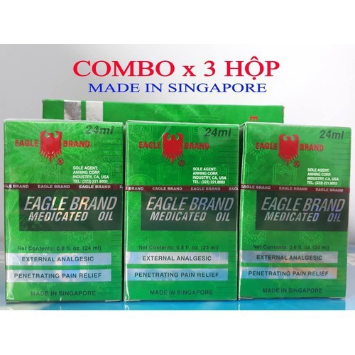 Combo 3 chai Dầu gió xanh 2 nắp