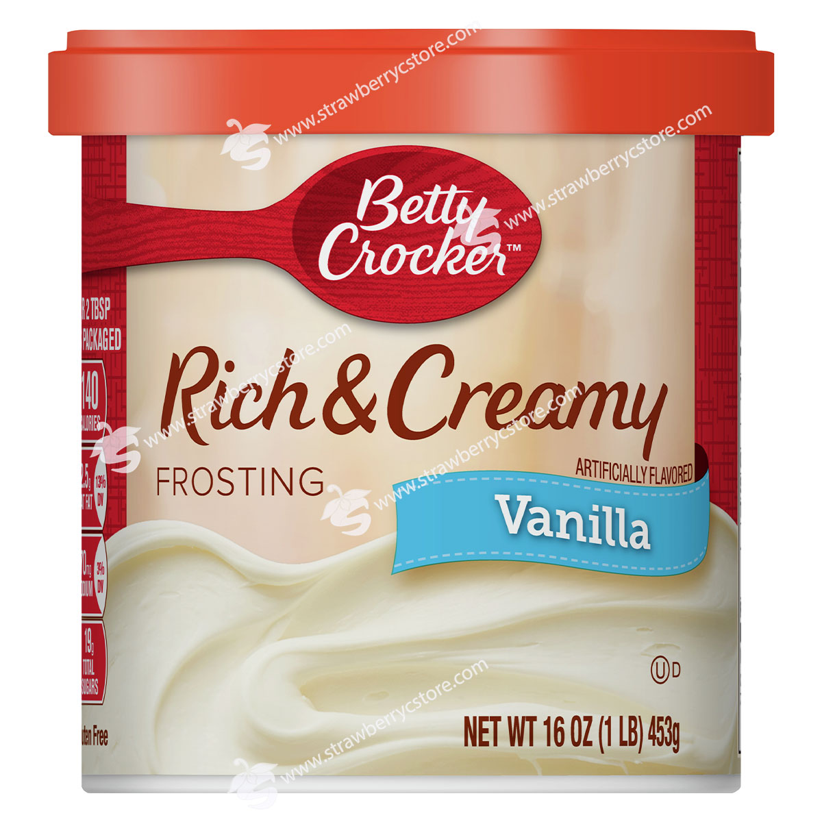 Kem Phủ Vani Betty Crocker Vanilla Rich & Creamy Frosting, Hộp 453g 16 Oz.