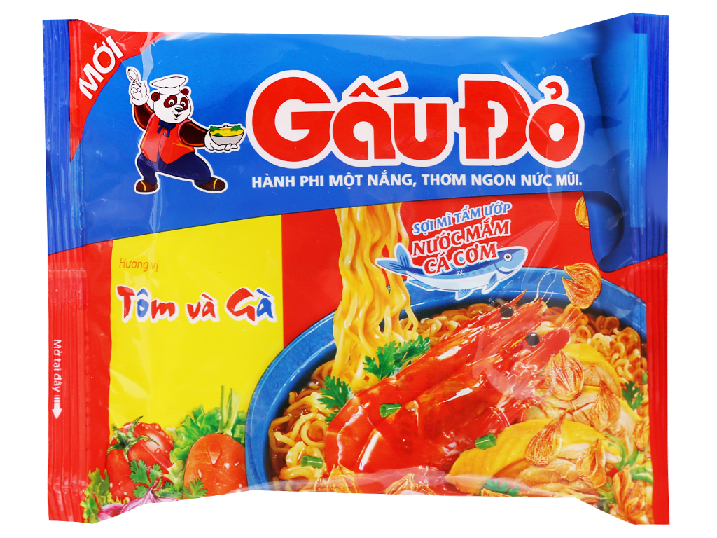 Thùng 30 gói mì Gấu Đỏ gà sợi phở 63g