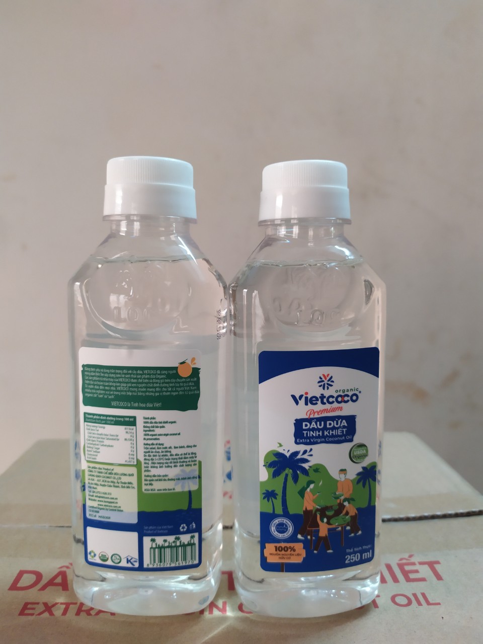Dầu Dừa Tinh Khiết Organic Vietcoco Chai Pet 250ml