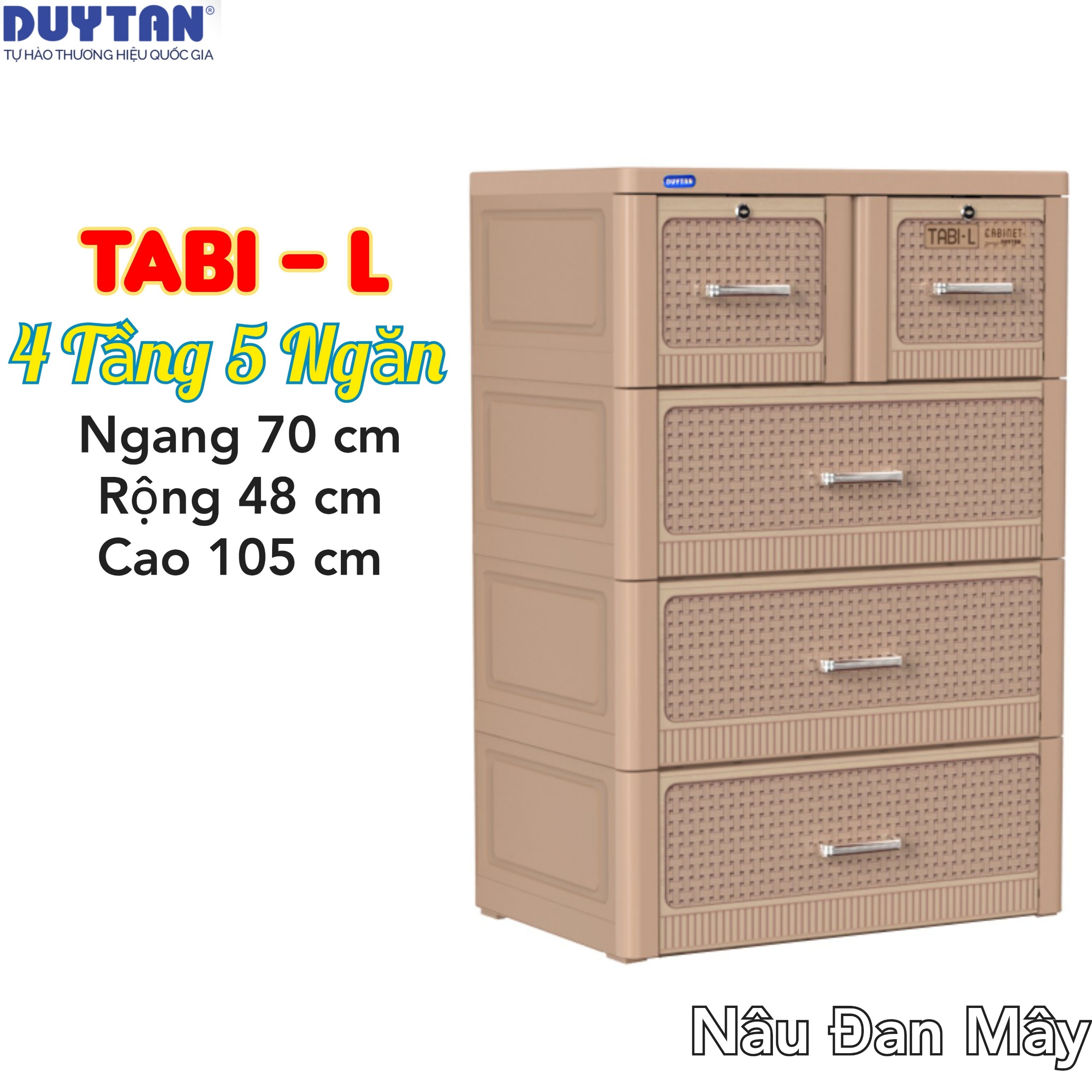 Tủ nhựa duy tân TABI-L 4 Tầng- 5 Ngăn - NHIỀU MẪU XINH + FREESHIP Trong Nội Thành Sài Gòn ☎️ KT : Ngang 70 * Rộng 48 * Cao 105cm