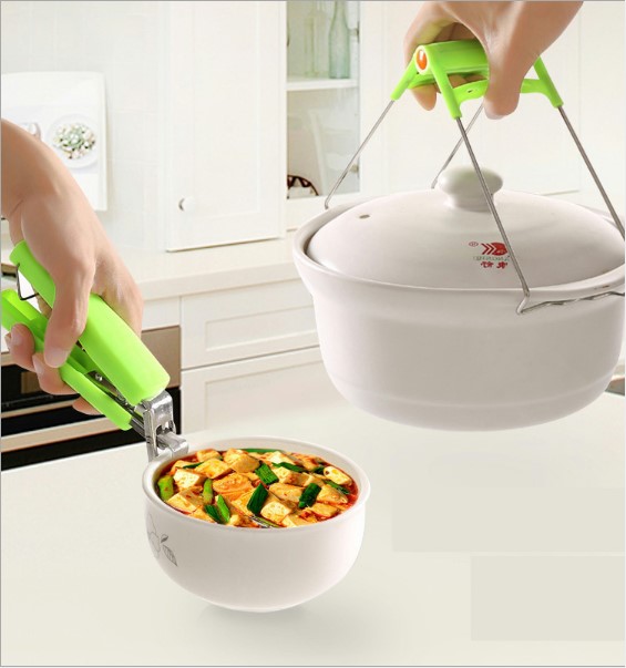 KMM - Bộ dụng cụ kẹp gắp đồ nóng 2 món có tay cầm tiện ích, chống nóng an toàn