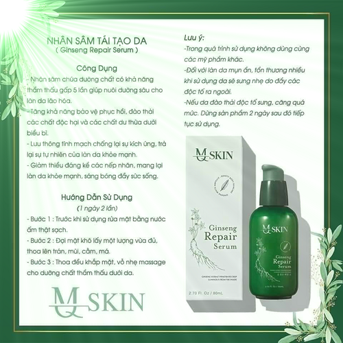 Serum Tái Tạo Da Nhân Sâm MQSKIN - 80ML