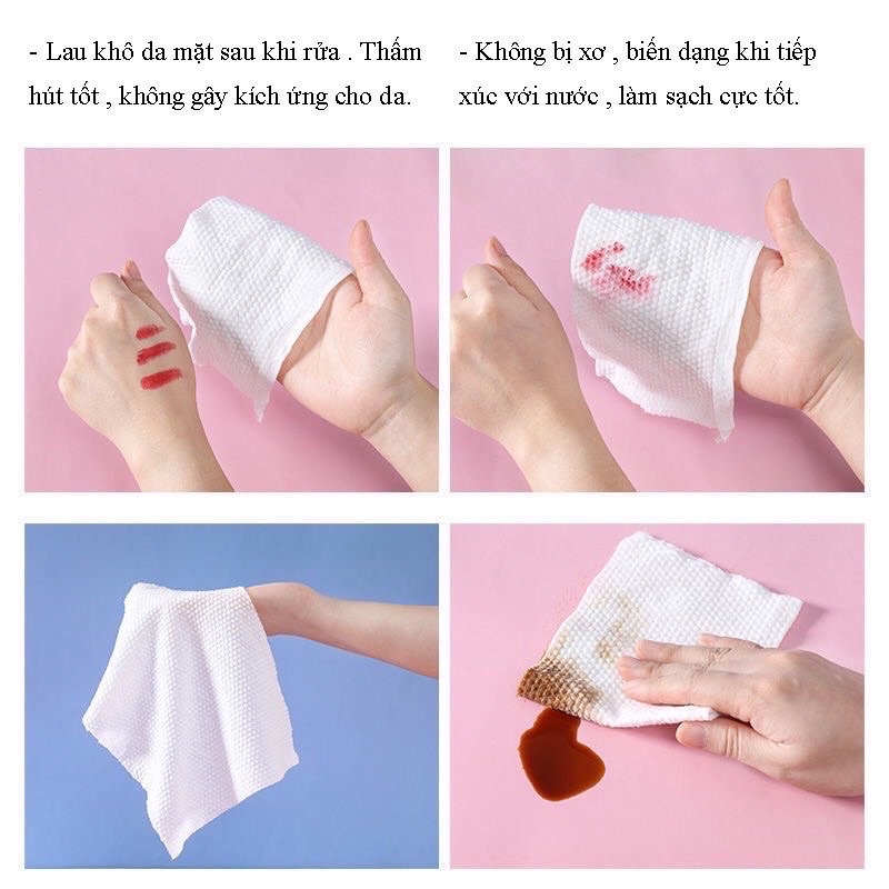khăn giấy khô lau mặt animerry dùng 1 lần cuộn 40 miếng npp tido88 8