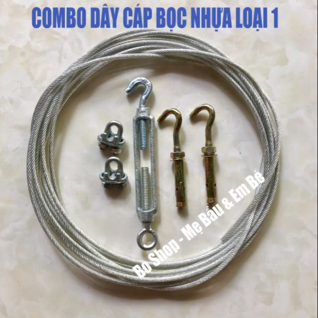 Dây Phơi Quần Áo Bằng Cáp Bọc Nhựa Mạ Kẽm Loại 1