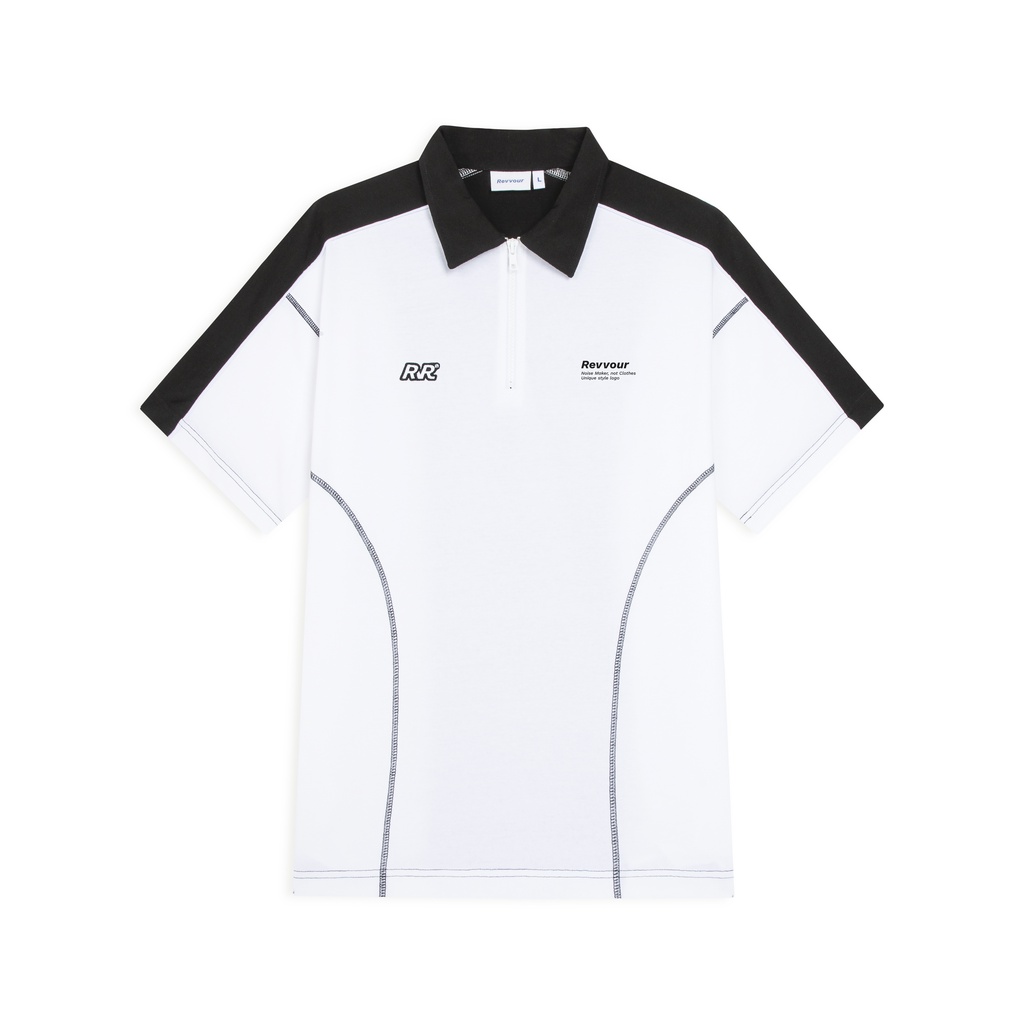 Áo Polo Oversize Panko/ Black - Revvour
