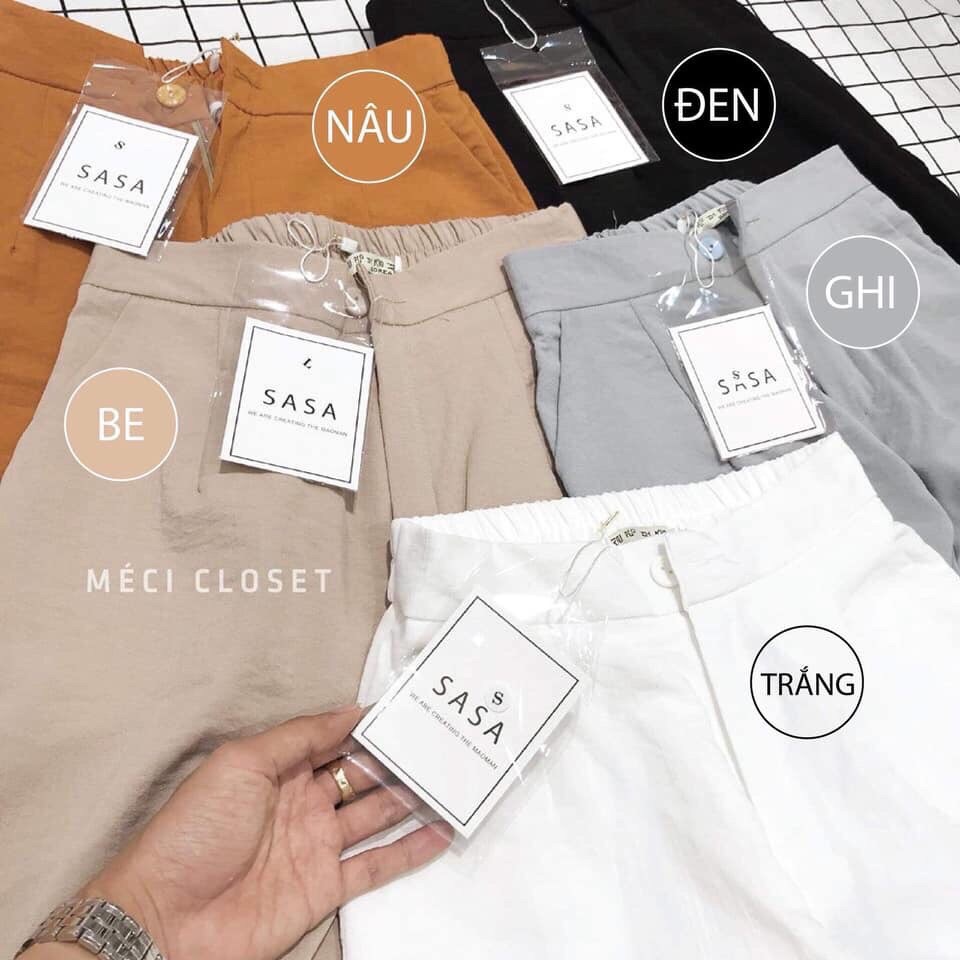 Quần culotes lửng khoá thâth