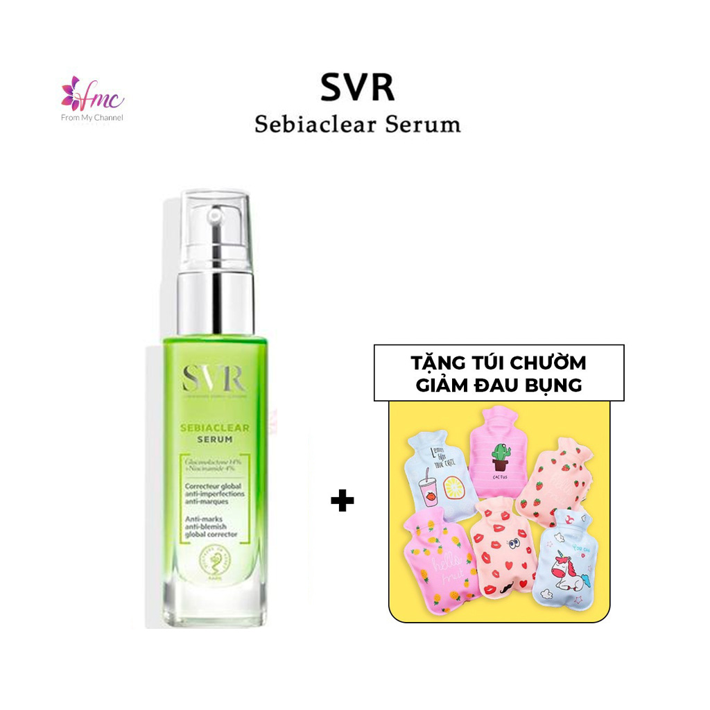 [MUA 1 TẶNG 1] Tinh Chất Cải thiện Thâm Mụn SVR Sebiaclear Serum 30ml + Tặng 1 túi chườm giảm đau bụng