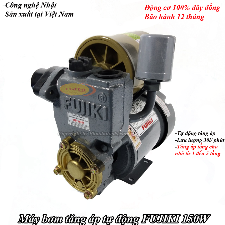 Máy Bơm Nước Đa Năng (Hút Sâu-Đẩy Cao-Tăng Áp Tự Động) FUJIKI FZ-150BE