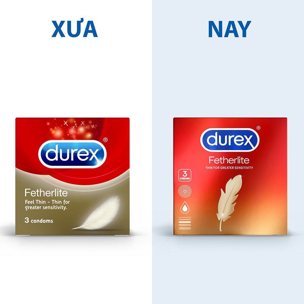 Bao cao su Durex Fetherlite 3 bao / hộp