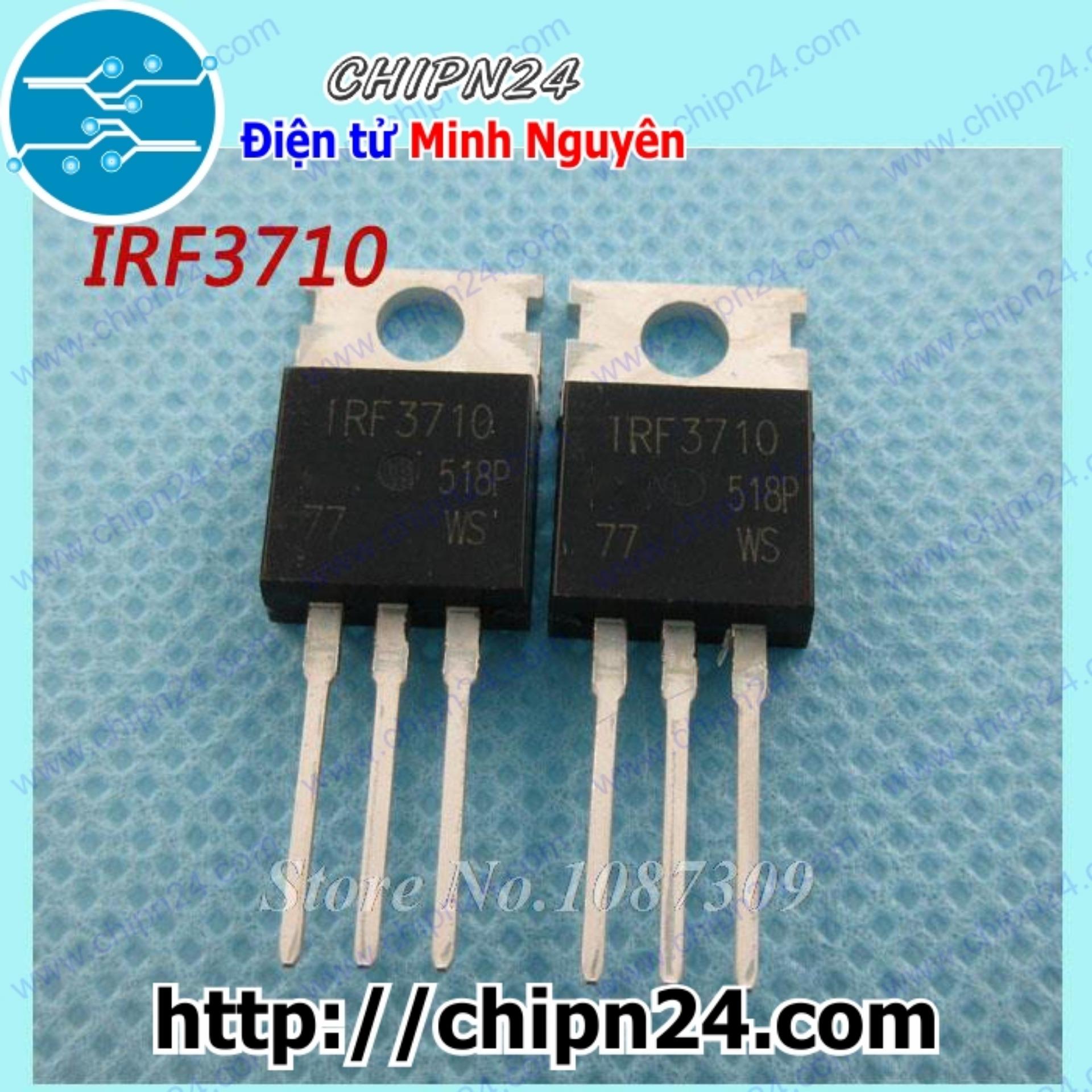 [2 con] (KT1) Mosfet IRF3710 TO-220 57A 100V Kênh N (F3710 3710)