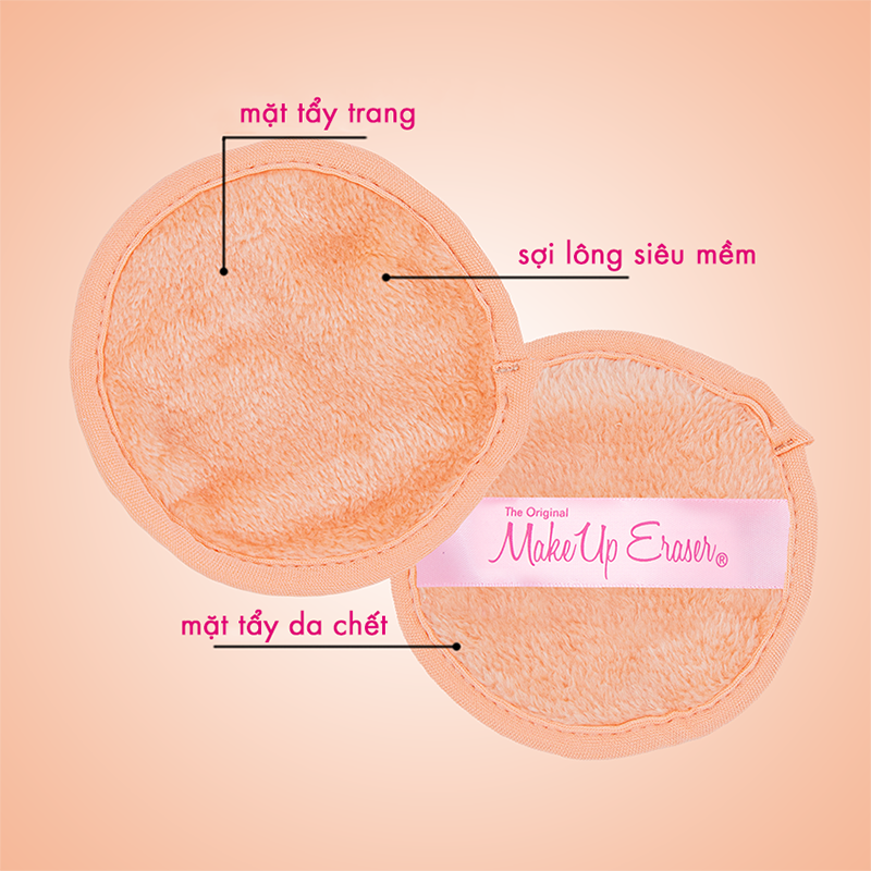 Set mini khăn tẩy trang và tẩy da chết siêu mềm mịn MakeUp Eraser bản Cam nổi bật Peachy Clean (kèm quà cực xinh!)