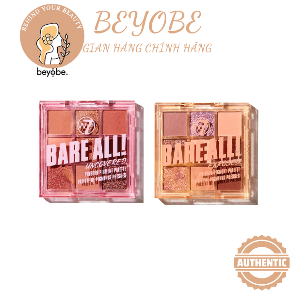 [TRẢ GOM ORDER] Bảng phấn mắt W7 Bare All Eyeshadow Palette 9 ô (Bill Hàn)