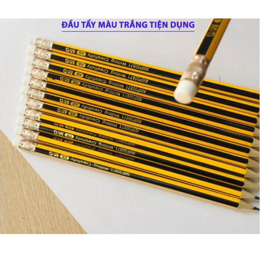 Bút Chì Gỗ 2B MG Có Đầu Tẩy AWP30855