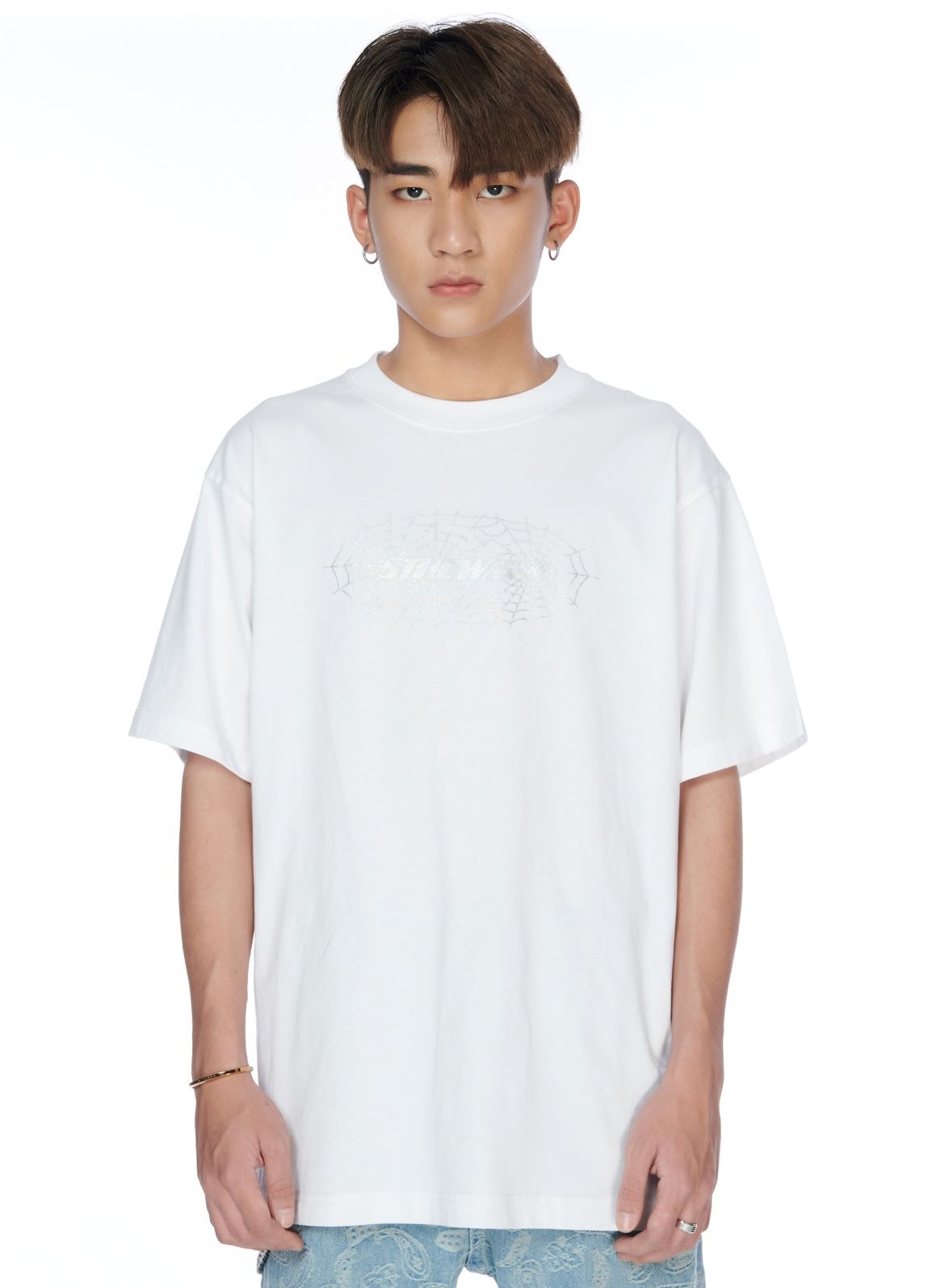 5theway® /spider web/ new tee™ in white aka áo thun trắng