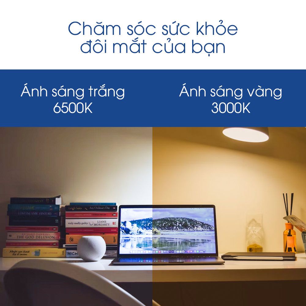 Bóng đèn Philips LED Bulb bảo vệ mắt Mycare, Công suất (4W,6W,8W,10W,12W) (01 bóng)