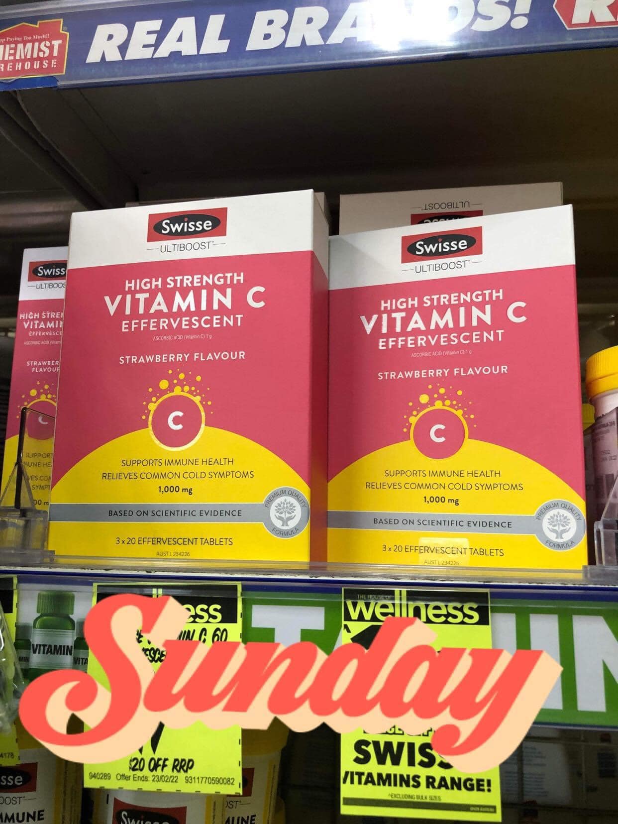 Viên sủi Vitamin C 1000 Swisse Úc