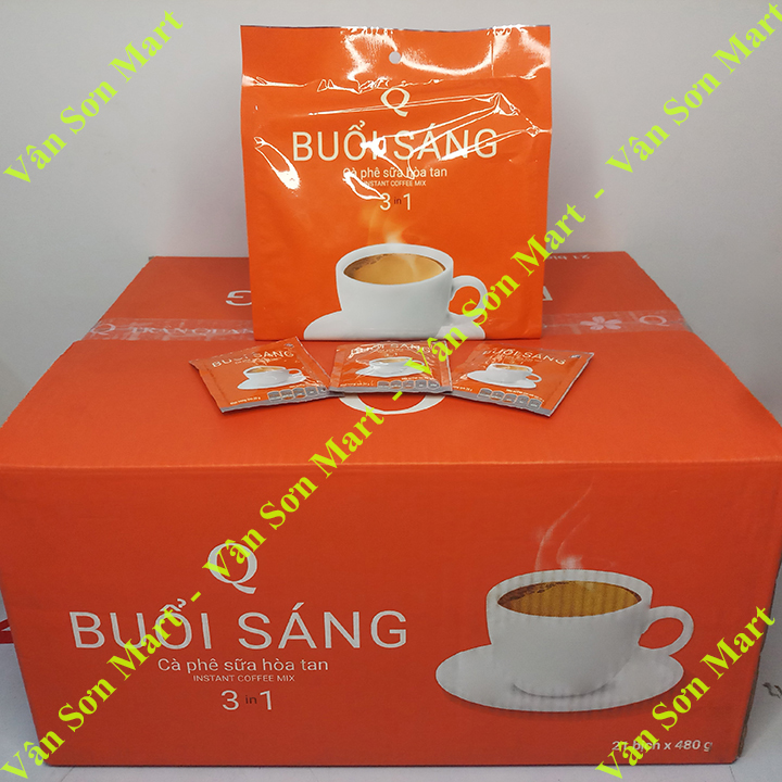 Cà phê sữa Buổi Sáng Trần Quang bịch 480g (24 gói vuông x 20g)