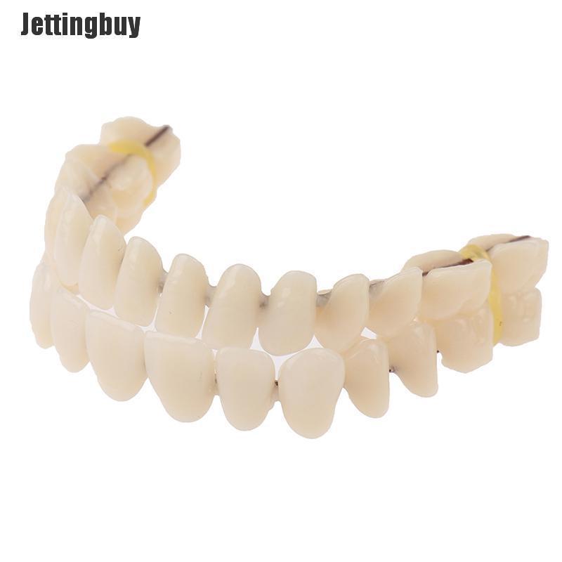 Jettingbuy Resin Teeth Denture Upper Lower A2 28Pcs / Set Artificial Contoured Denture Tool