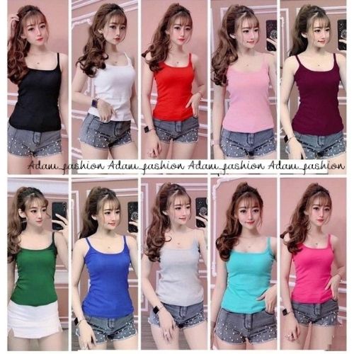 Áo thun hai dây nữ áo thun ôm nữ 2 dây, áo thun nữ chất thun cotton Adam_fashion