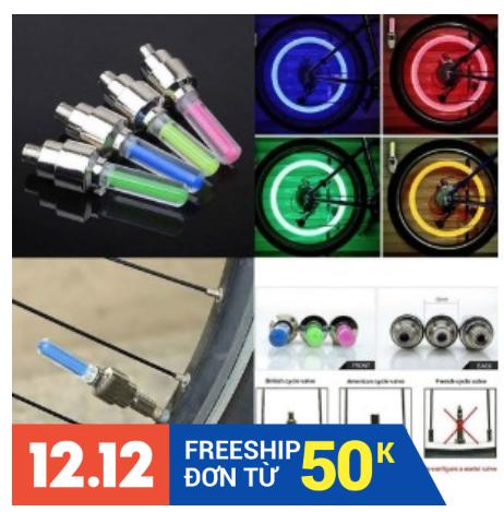 [HCM]COMBO 2 ĐÈN LED LẮP CHÂN VAN XE MÁY XE ĐẠP OTO