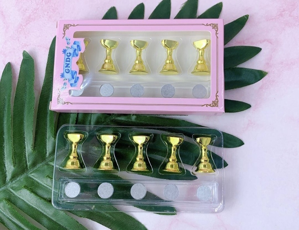 Đế nam châm gắn móng giả, đế cờ màu vàng
