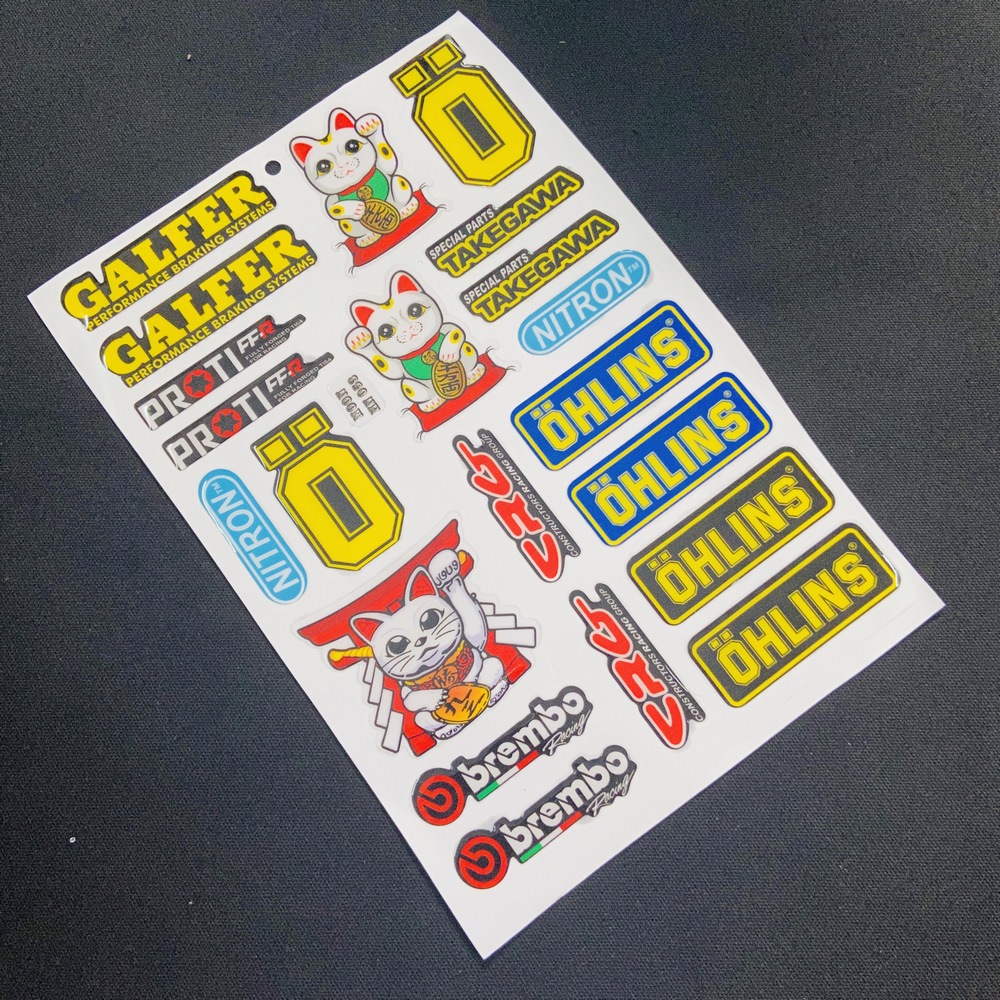 [CHUYÊN TEM NỔI] TEM NỔI ĐỔ KEO DÁN TRANG TRÍ XE MÁY MÈO MAY MẮN CAO CẤP (LOGO+CHỮ)