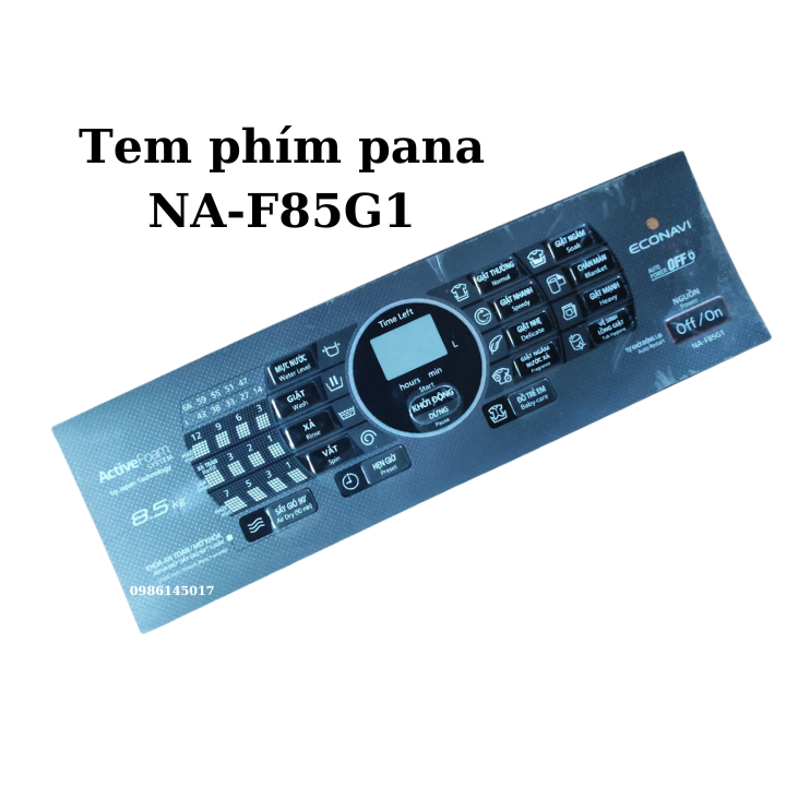 Tem phím máy giặt panasonic