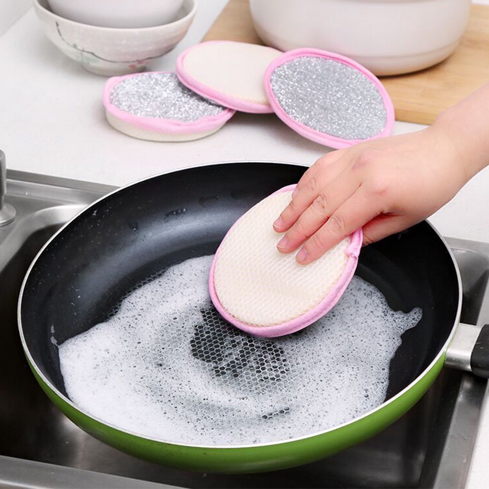 Miếng Rửa Chén 2 Mặt Hình Tròn Tiện Dụng