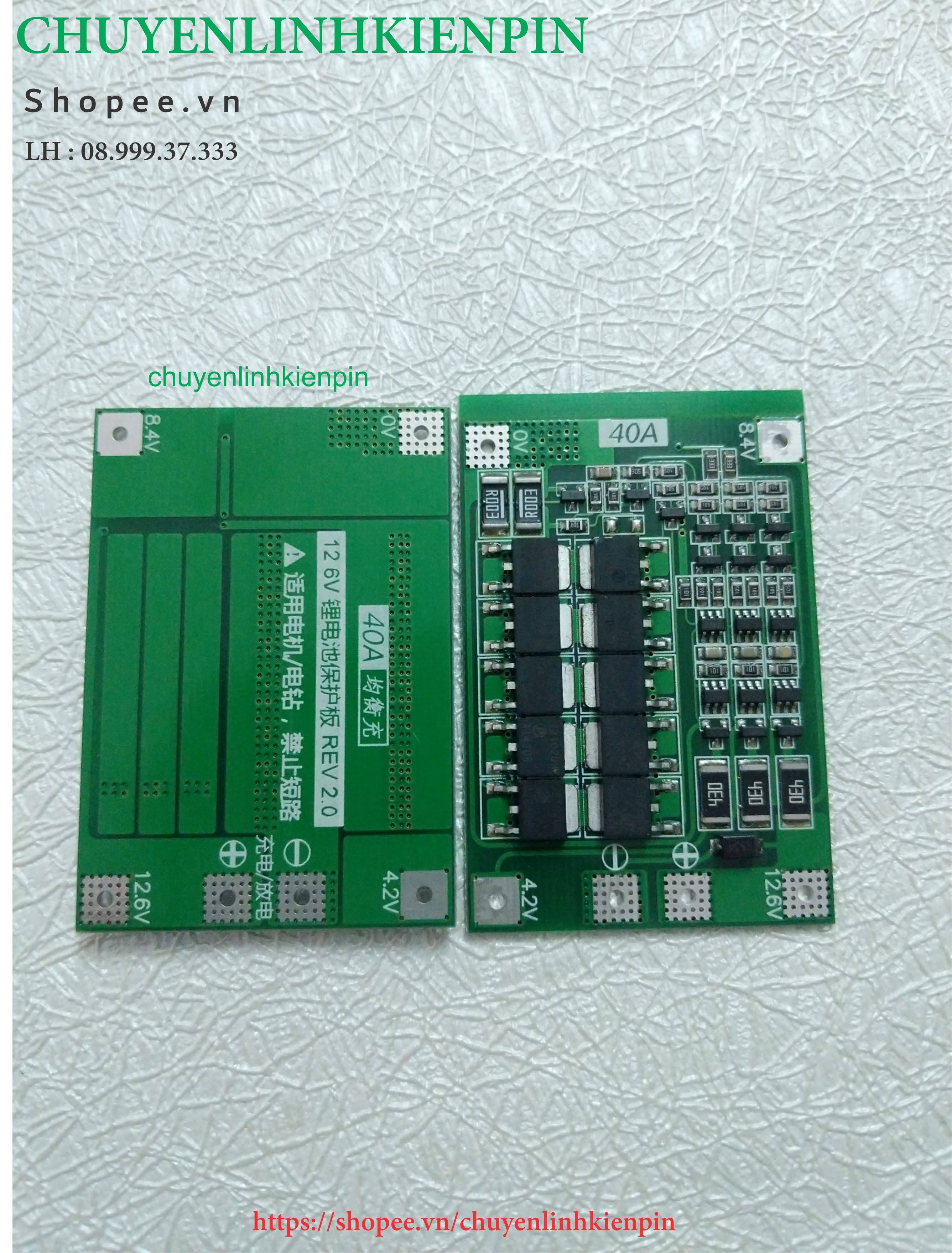 [HCM]Mạch 3S 40A Full bảo vệ Pin Lion ( BL64 33 )