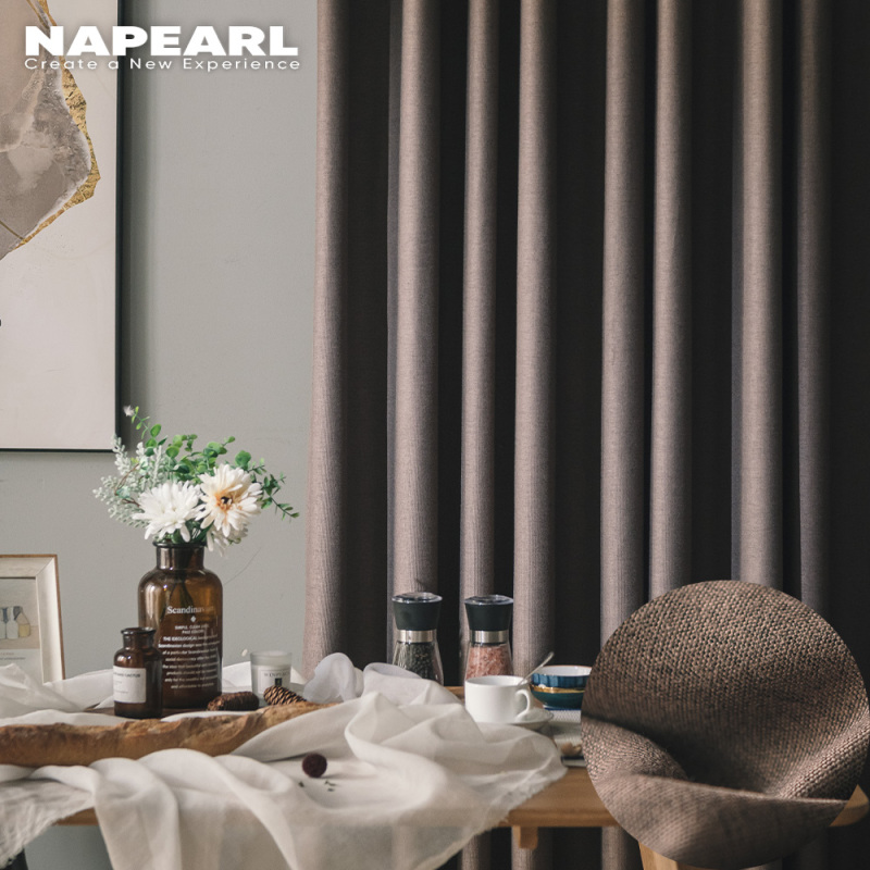 Napearl Rèm cửa sổ màu trơn thiết kế phong cách hiện đại 1 miếng