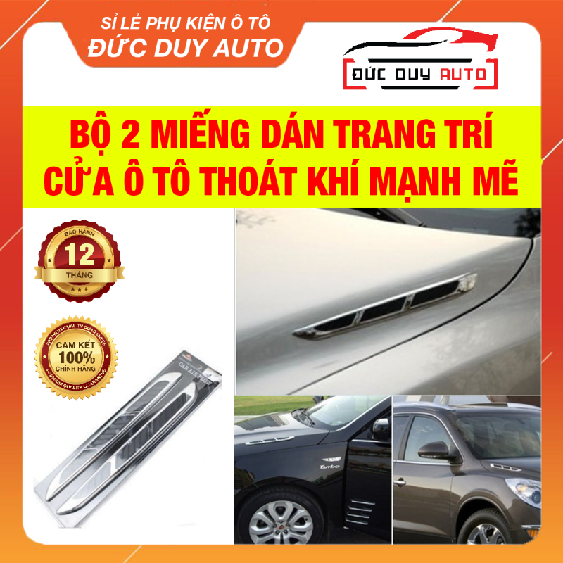 Bộ 2 miếng dán thoát khí trang trí ô tô