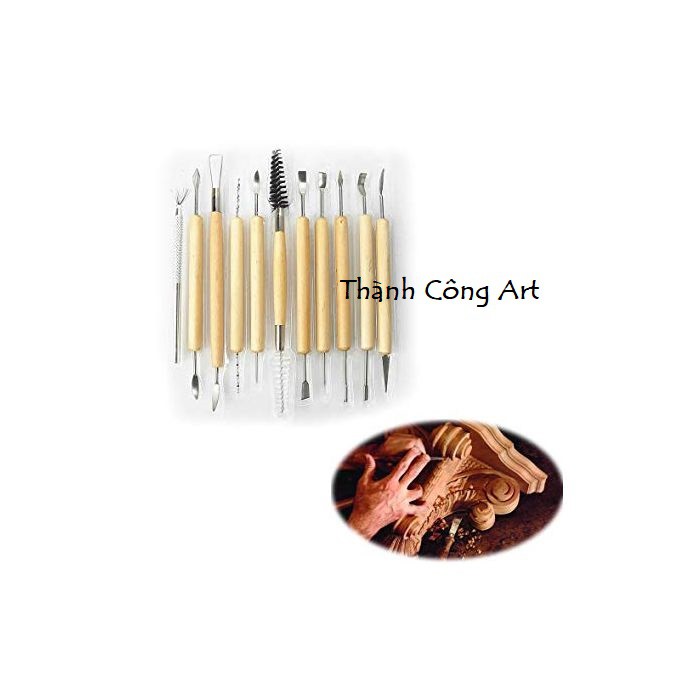 [ Tc Art ] Bộ Dụng Cụ Điêu Khắc Đất Sét Mont Marte - Clay Tool Set 11Pc Mmsp0002