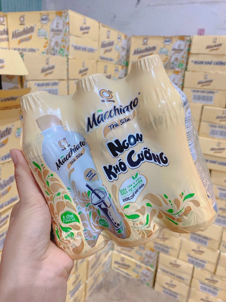 Trà sữa không độ Matchiato 6 chai - HSD 14/09/2022