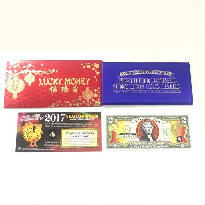 [HCM]Tiền kỷ niệm 2 USD con Gà 2017 lưu niệm làm kỷ niệm làm quà tặng thú vị -TMT Collection - TLX056