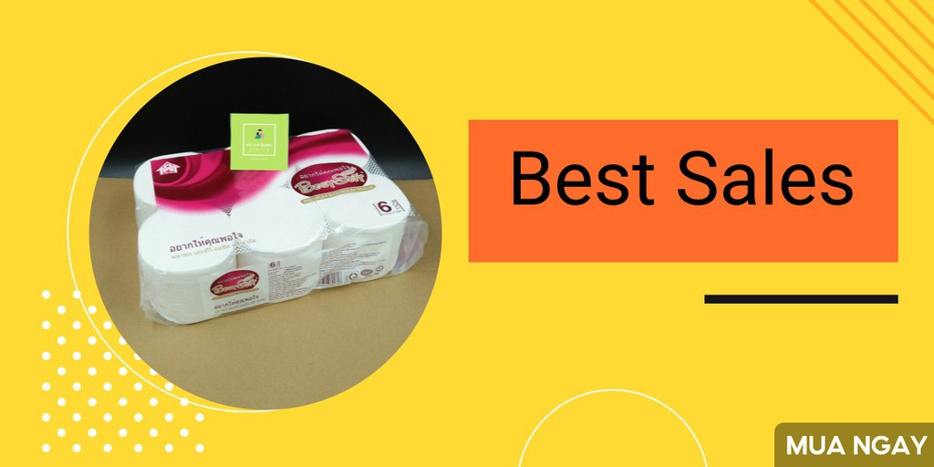 [ HOT ] COMBO 5 LÓC GIẤY BESTSOFT THÁI LAN LỐC 6 CUỘN - THÁI LAN