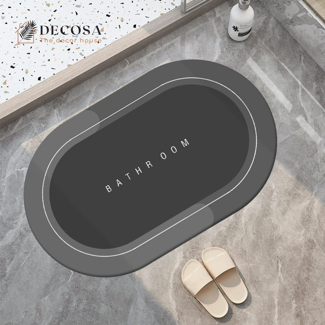 Thảm lau chân silicon đế cao su chống trượt thấm nước tốt