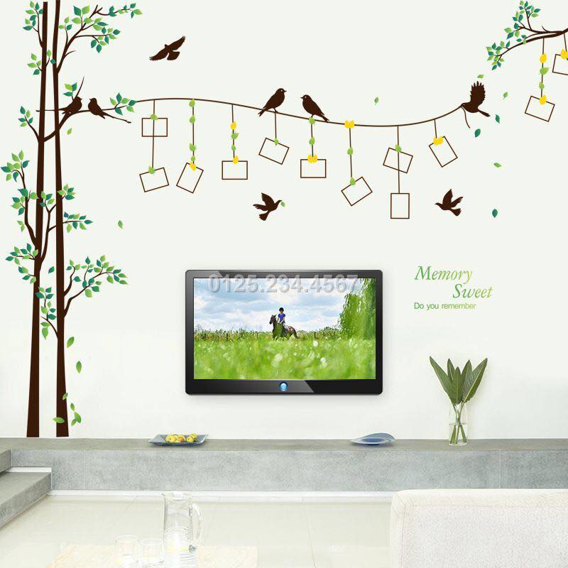 Decal dán tường Cây khung ảnh to
