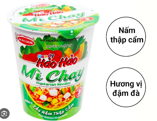 ( Thùng 24 ly ) Mì Handy Hảo Hảo chay lẩu nấm thập cẩm 66g