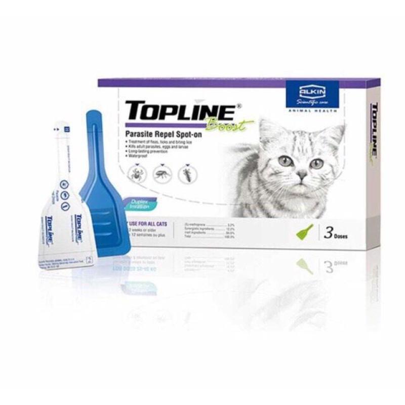 tuýp Nhỏ Gáy Phòng Và Trị Ve Rận Bọ Chét Cho Mèo Ngoài 12 Tuần Tuổi Topline Boost Alkinlab 1 tuýp