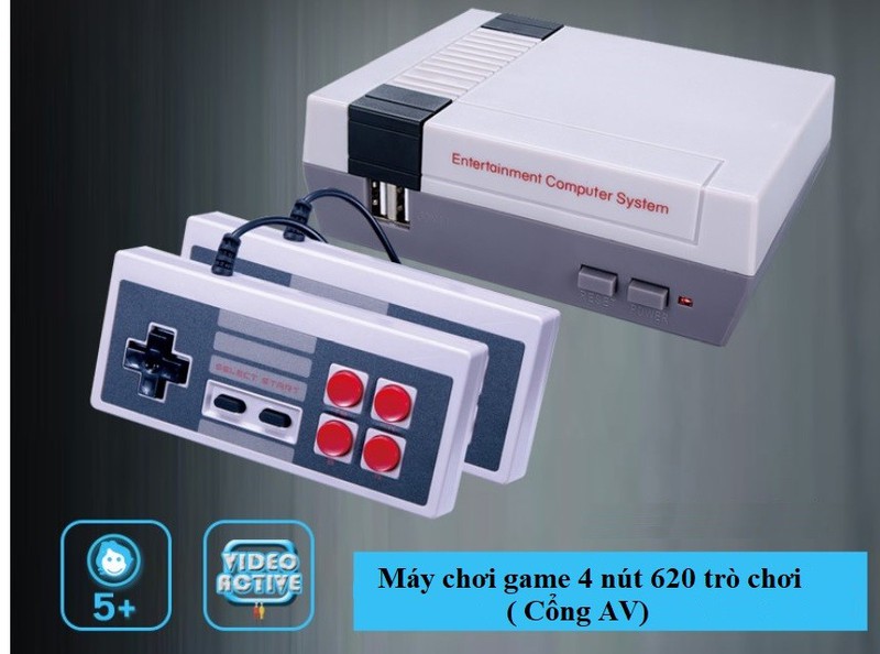 Máy chơi điện tử 4 nút cầm tay Nintendo  (620 trò chơi không trùng lập lại )