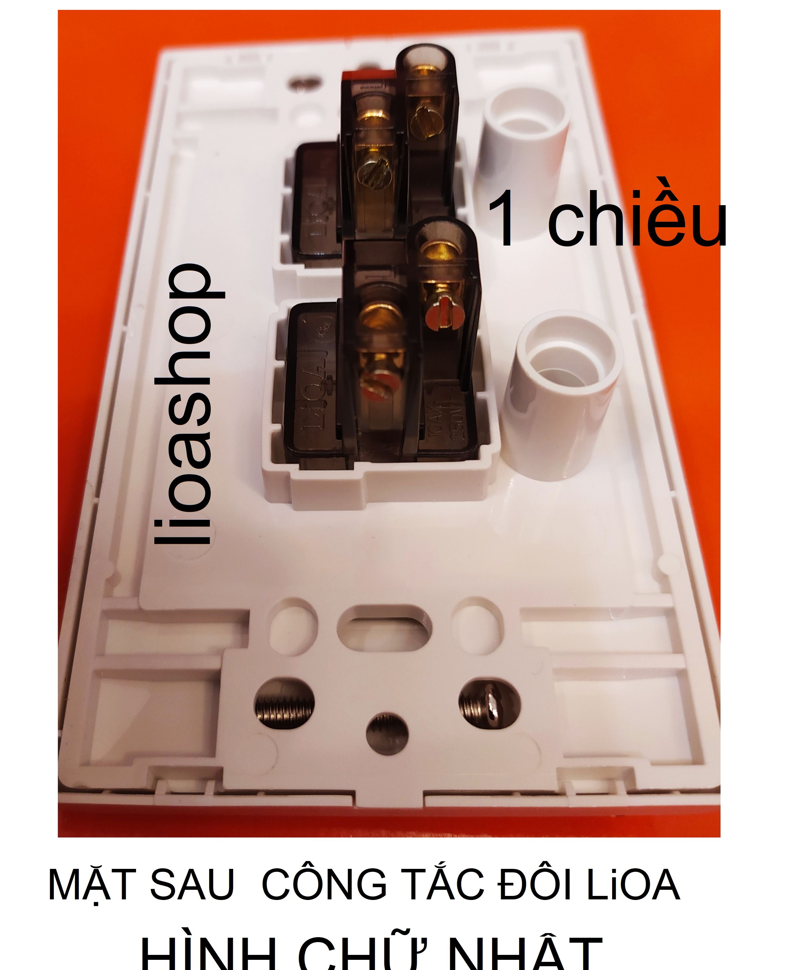 CÔNG TẮC ĐÔI 1 CHIỀU VÀ 2 CHIỀU LiOA PHÍM TO CHỮ NHẬT.