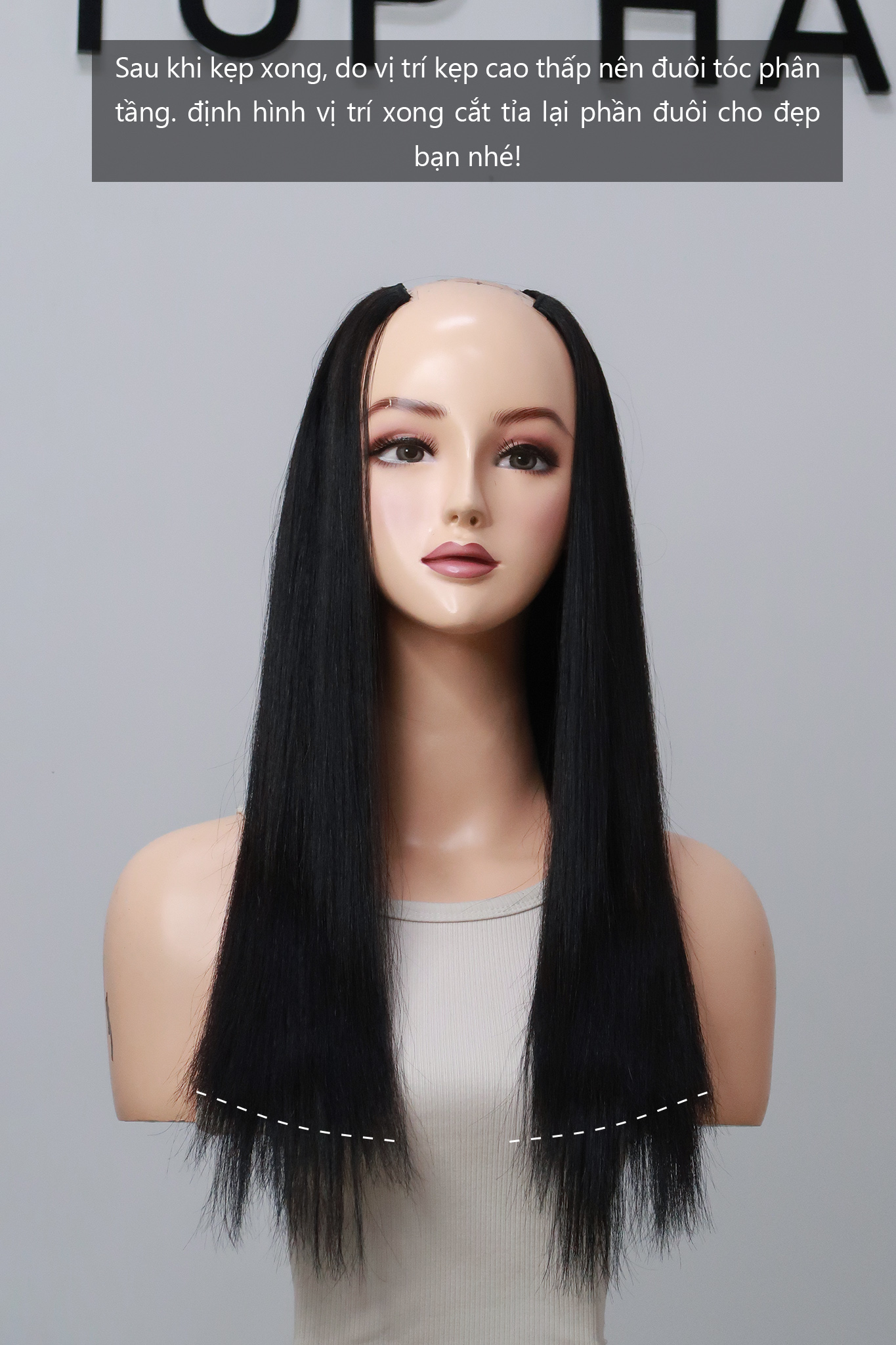 [50cm] Kẹp phím 100% tóc thật dài 50cm thẳng