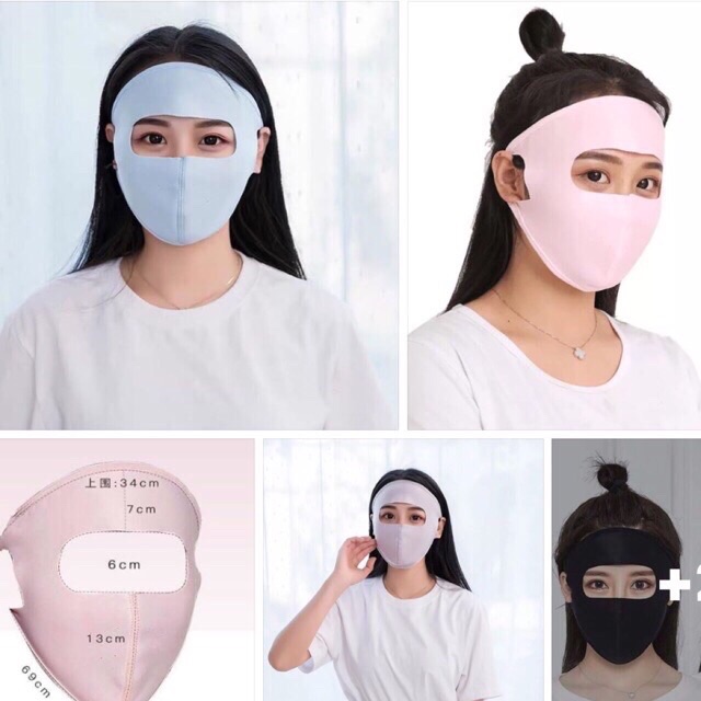 khẩu trang ninja chống tia uv kèm mũ