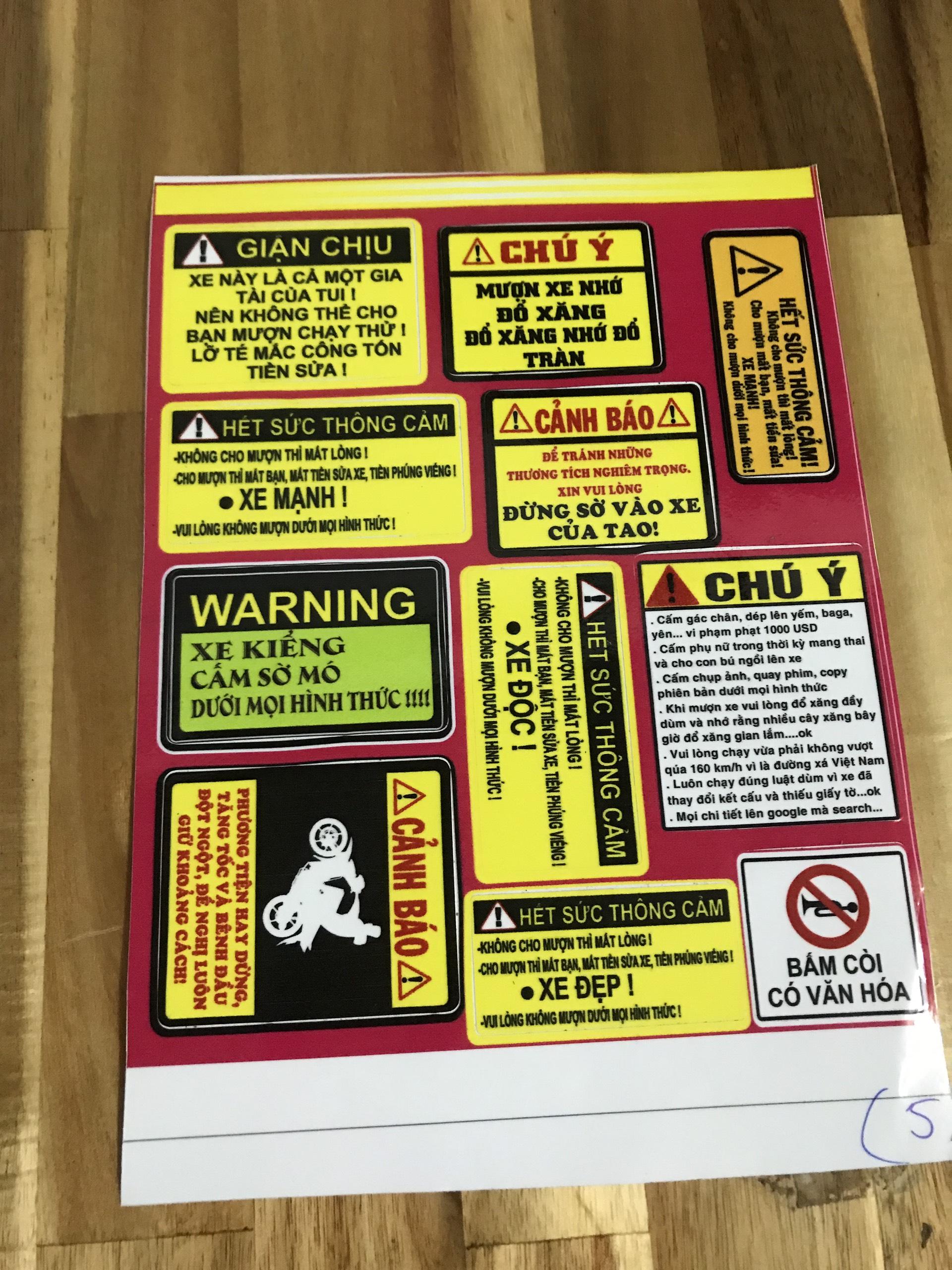 Bảng Decal Tem Cảnh Báo 2